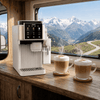 Ciarra Espressomaschine mit Mahlwerk & Siebträger, 15 bar mit PID-Temperatursteuerung und automatischem Milchaufschäumer, Beige | CBSACM-D6