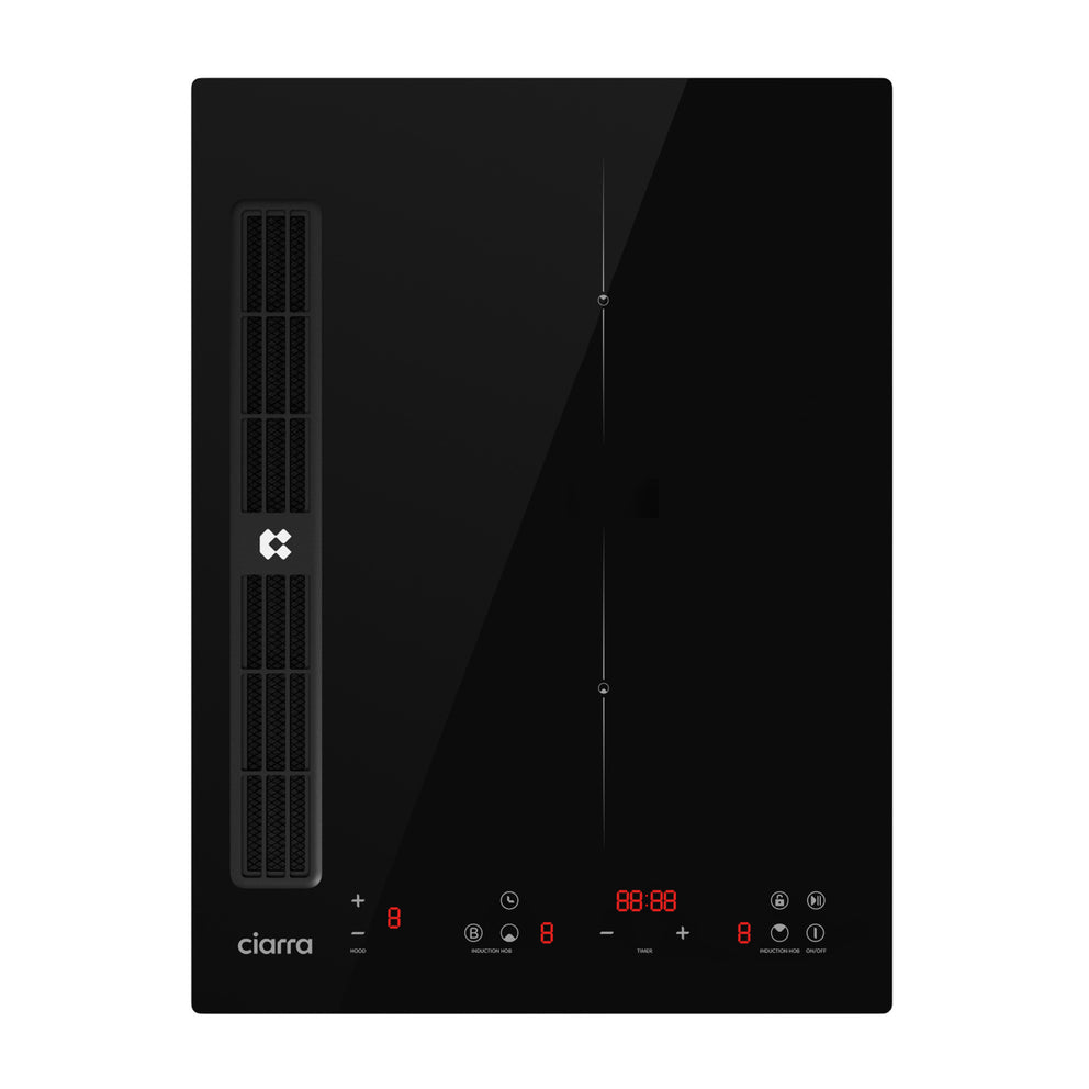 Ciarra ONE Induktions-Abzugskochfeld Domino 390 mm mit integriertem Plasma⁺-System und Boost CBBEH392B-OW