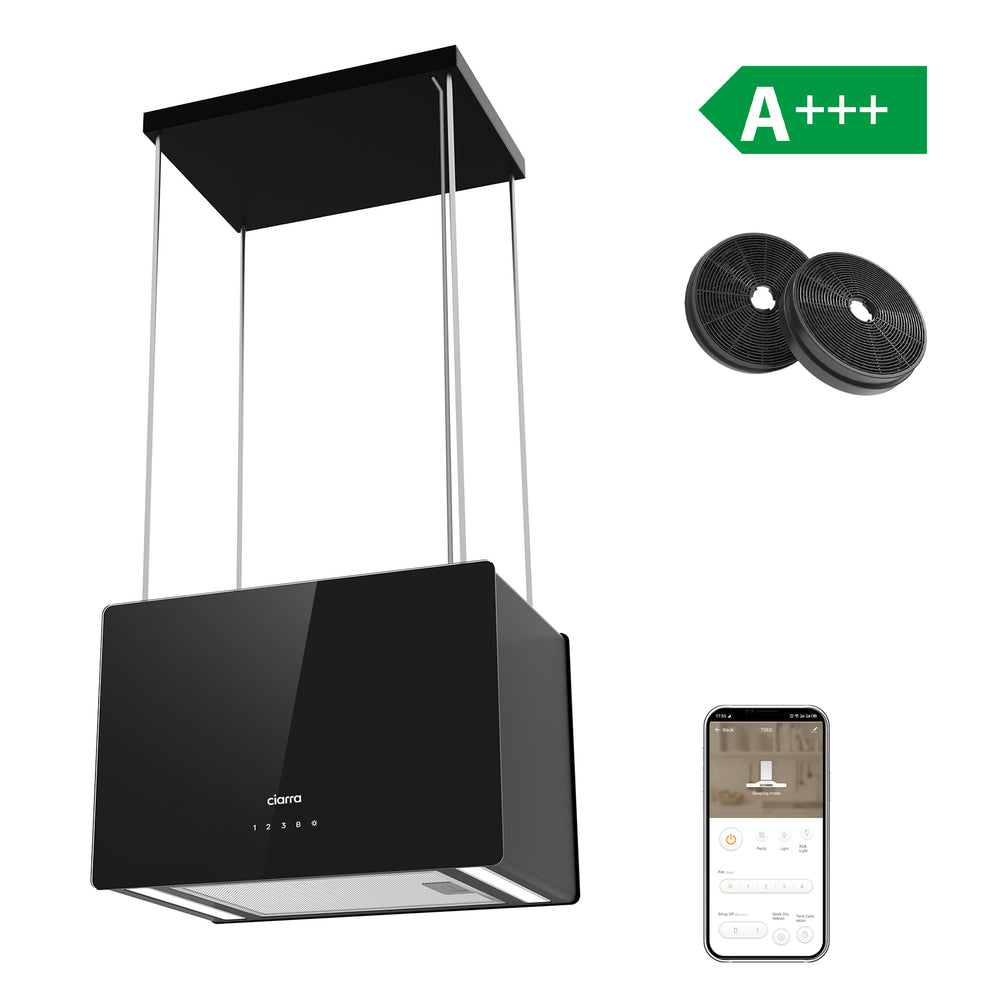 Ciarra Smart Inselhaube Dunstabzugshaube A+++ 48cm CBCB4850-OW