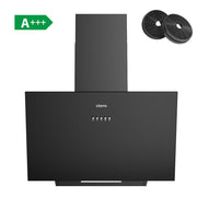 Ciarra Dunstabzugshaube 60cm Abluftmodus oder Umluftmodus Design Edelstahl Schwarz CBCB6762A-OW