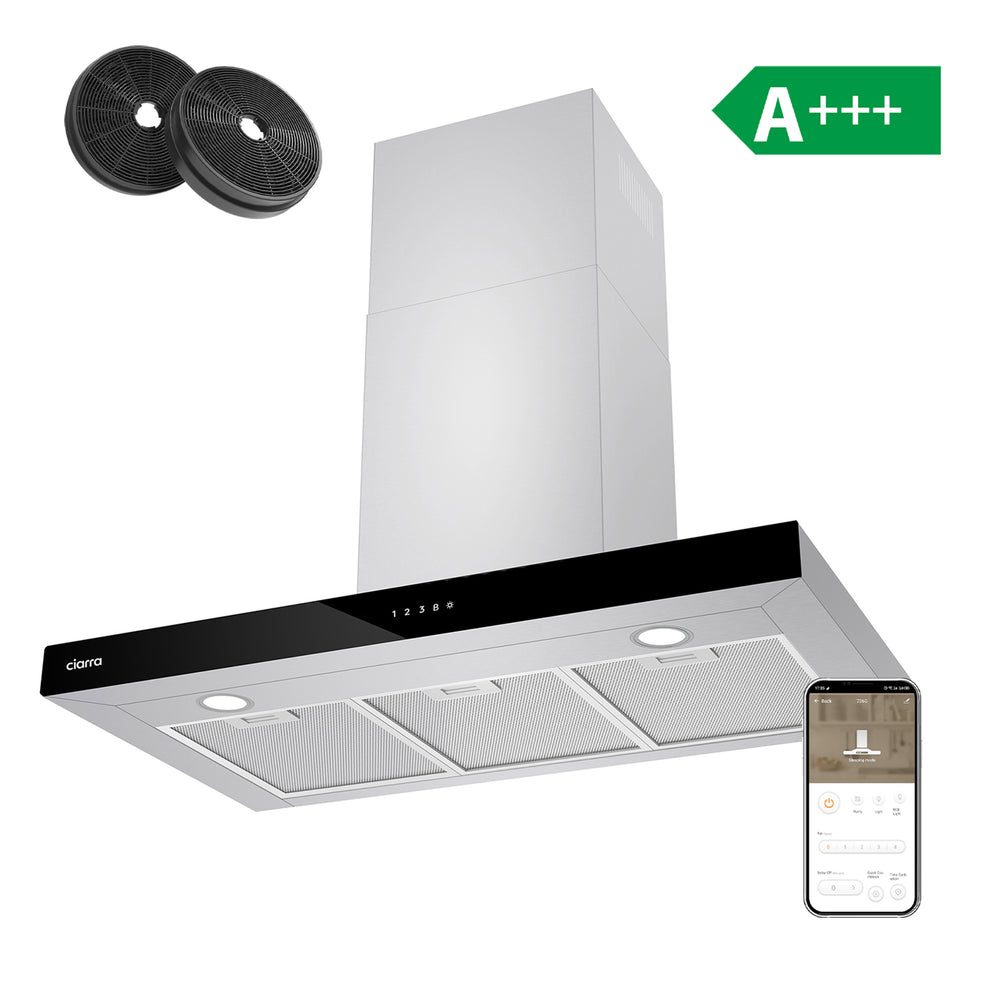 CIARRA 90cm Wandmontage Dunstabzugshaube 650m³/h CBCS9102-OW