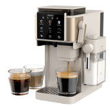 Ciarra Halbautomatische Espressomaschine mit Mahlwerk & automatischem Milchaufschäumer – mit Touchscreen, Kompakt für Latte & Cappuccino | CBSACM-D6
