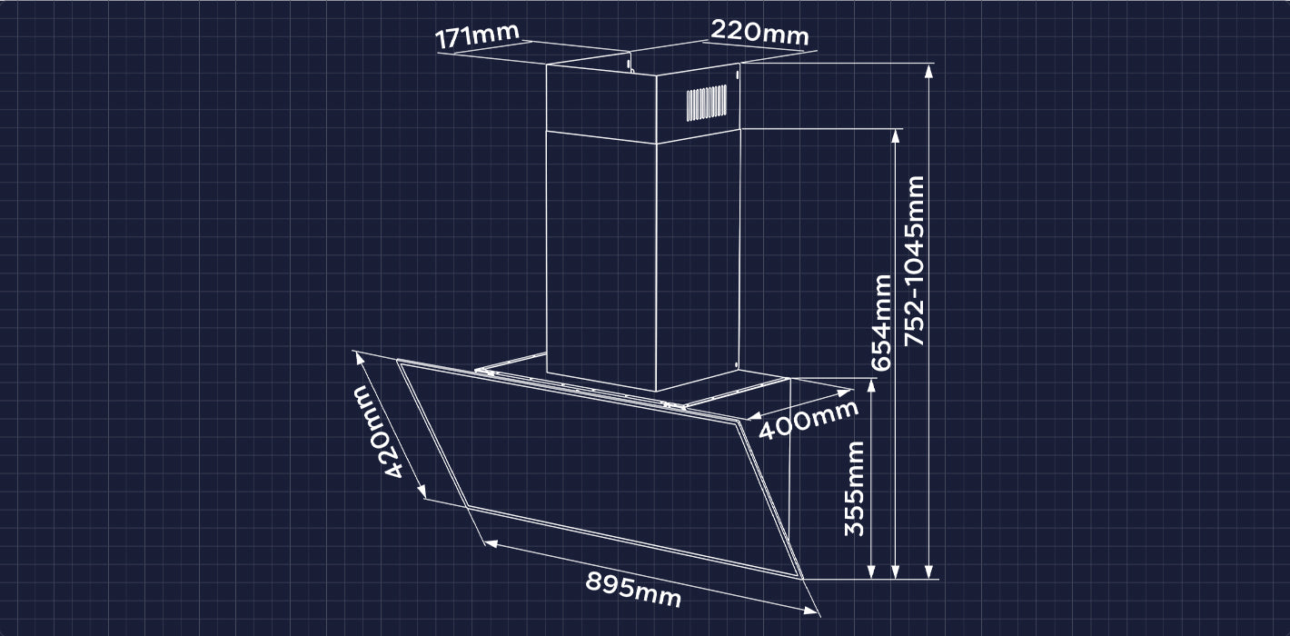 CIARRA 90cm Kopffreihaube