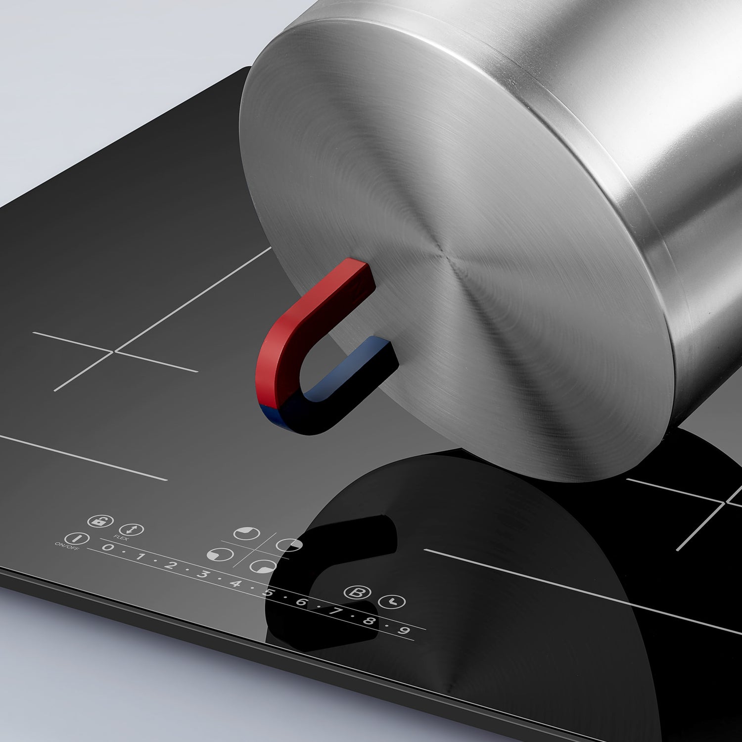 CIARRA 4 Zonen Einbau-Induktionskochfeld mit Zwei Flexzonen und Booster 7200W CBBIH4BFF-OW