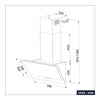 CIARRA Kopffreihaube Dunstabzugshaube 60cm 370m³/h Wandmontage CBCB6736C-OW