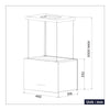 CIARRA Smart Inselhaube Dunstabzugshaube EEK A++ 48cm CBCS4850-OW