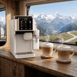 Ciarra Espressomaschine mit Mahlwerk & Siebträger, 15 bar mit PID-Temperatursteuerung und automatischem Milchaufschäumer, Beige | CBSACM-D6