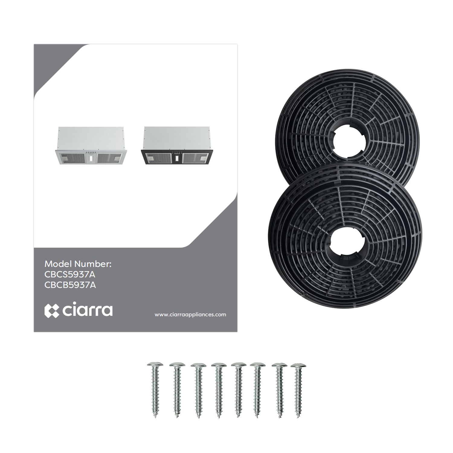 Hotte encastrable noire 52 cm Ciarra CBCB5937A