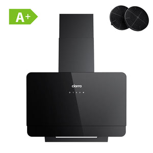 Ciarra 60cm Schräghaube Wandmontage mit Touch-Bedienung & LED-Beleuchtung Schwarz CBCB6765C-OW