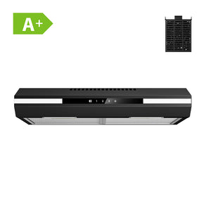 Ciarra 60cm Unterbau Dunstabzugshaube Flachschirm | Touch Steuerung, LED Beleuchtung, Aktivkohlefilter CBCB6921-OW