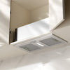 installation hotte encastrable 52 cm sous meuble de cuisine