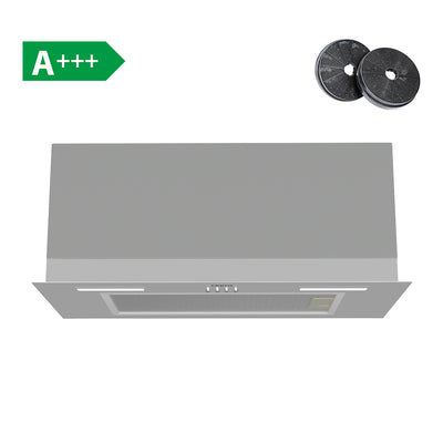 Ciarra 60cm Dunstabzugshaube Integrierte Einbauhaube 3 Leistungsstufen Silber CBCS6926A-OW