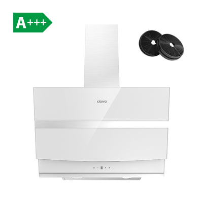 Ciarra Weiße Kopffreihaube Dunstabzugshaube 60cm Touch-Steuerung 650m³/h CBCW6736N-OW