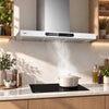 Ciarra Wandhaube 90cm in T-Form, Touch & Gestensteuerung, Umluft & Abluft | CBCW9102-W