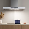 Ciarra Wandhaube 90cm in T-Form, Touch & Gestensteuerung, Umluft & Abluft | CBCW9102-W