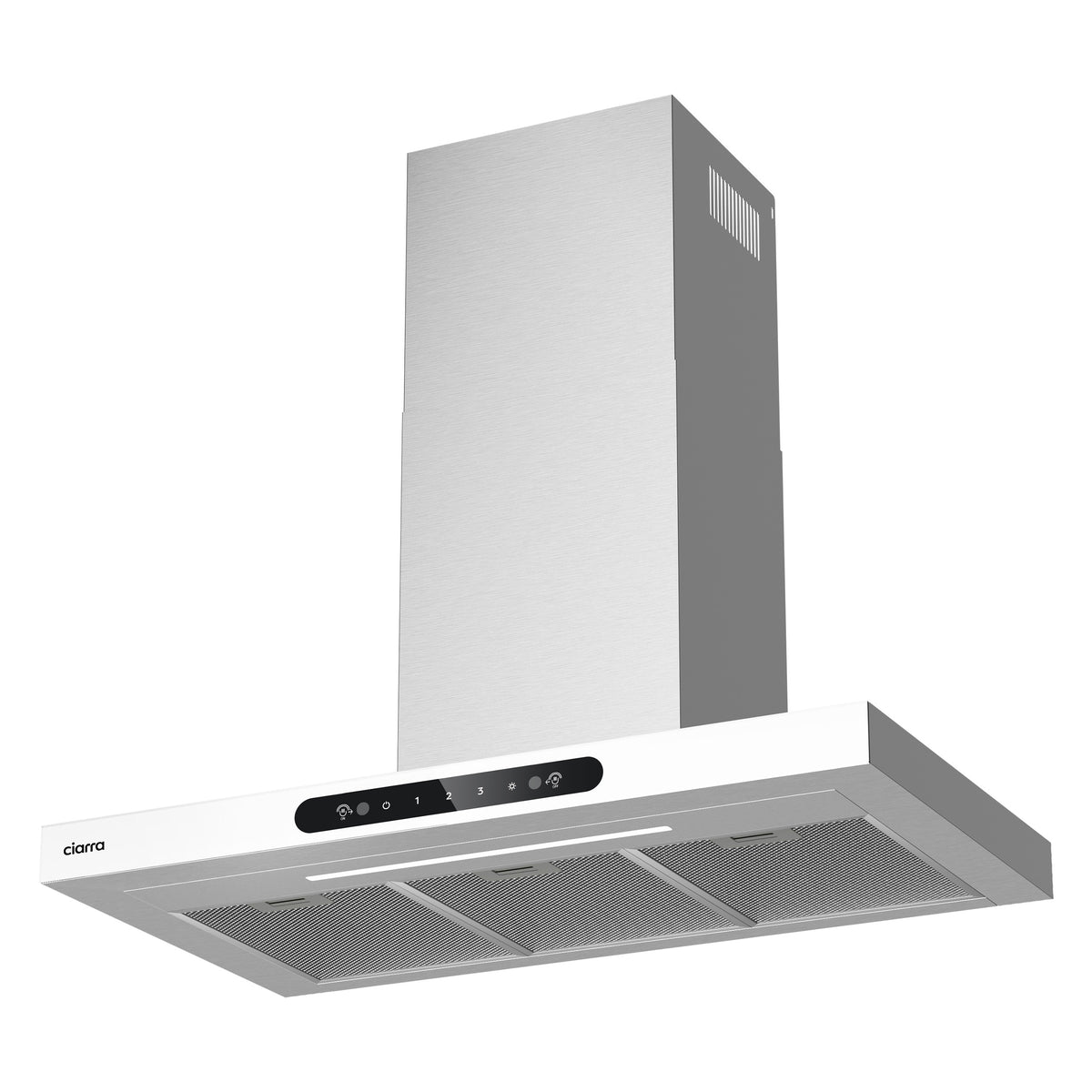 Ciarra Wandhaube 90cm in T-Form, Touch & Gestensteuerung, Umluft & Abluft | CBCW9102-W
