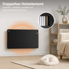 Ciarra WLAN Elektroheizung 1500W IP24 | Schwarze Badheizung
