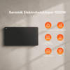 Ciarra WLAN Elektroheizung 1500W IP24 | Schwarze Badheizung