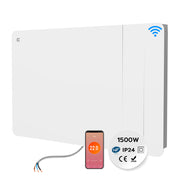 Ciarra Keramikheizung Smart Elektroheizung mit Keramikkern, Badheizkörper Wandheizung Energiesparend für Bad & Wohnzimmer, WiFi App-Steuerung & Thermostat, IP24
