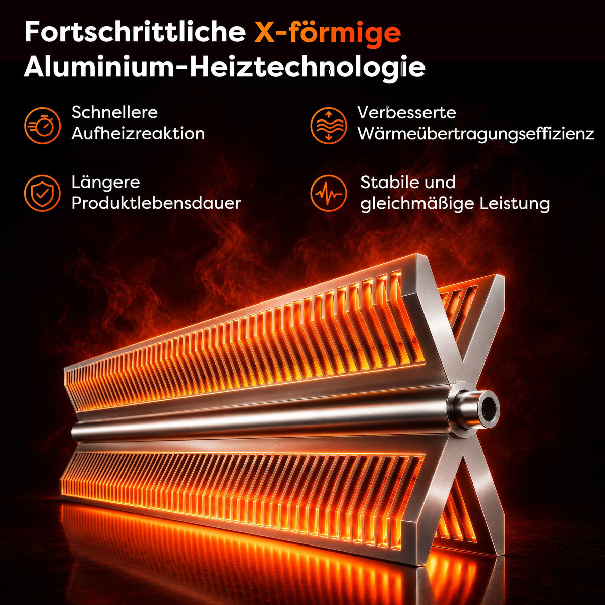 Ciarra WLAN Konvektorheizung 2000W IP24 Schwarz | CBHX20-B