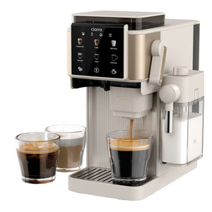 Ciarra Siebträgermaschine mit Mahlwerk – All-in-One Espressomaschine mit Milchaufschäumer & Touchscreen, Kompakt für Latte & Cappuccino | CBSACM-D6