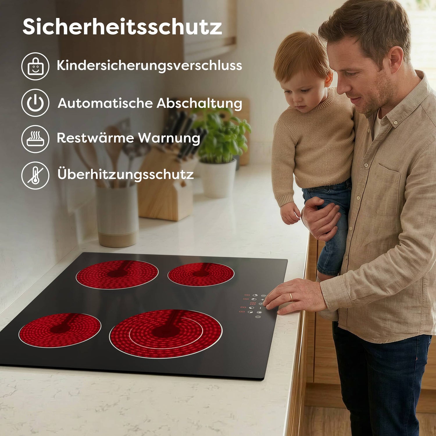 Ciarra x CDV 6400W Glaskeramik Kochfeld