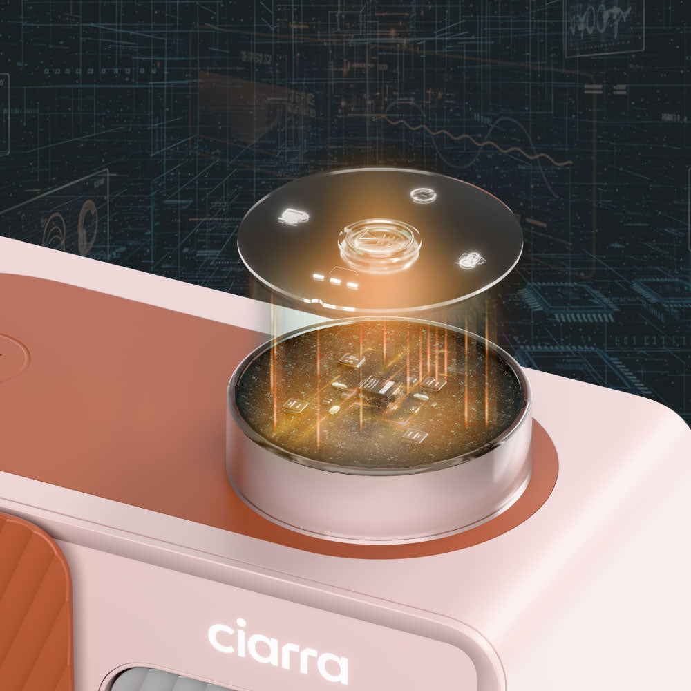 Ciarra BloomBox Kaffeemaschine Tragbare Espressomaschine 15 Bar, Umweltfreundlich Kapsellos, Zuhause & Outdoor | CBPCM551-P