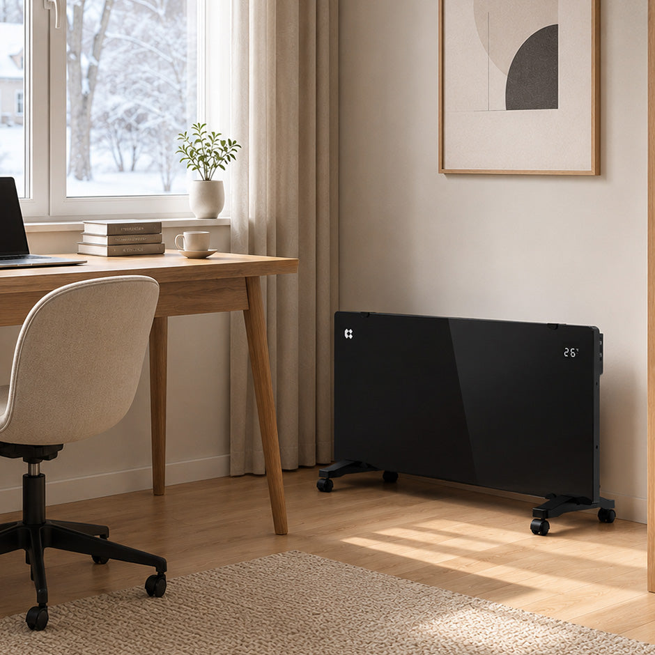 Ciarra WLAN Konvektorheizung 2000W IP24 Schwarz | CBHX20-B