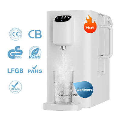 Ciarra x Susgreenable Heißwasserspender 4-in-1 umkehrosmoseanlage, 3 Sek. Heiß, Ohne Installation, Inklusive Filter, 3:1 Wassereffizienz | SGIWDR04-W