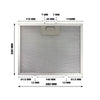 CIARRA Aluminium-Fettfilter für Dunstabzugshaube AL229289-OW