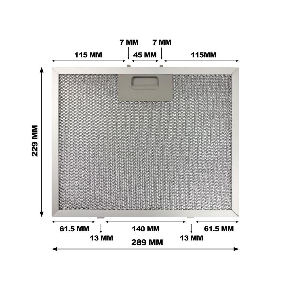 CIARRA Aluminium-Fettfilter für Dunstabzugshaube AL229289-OW